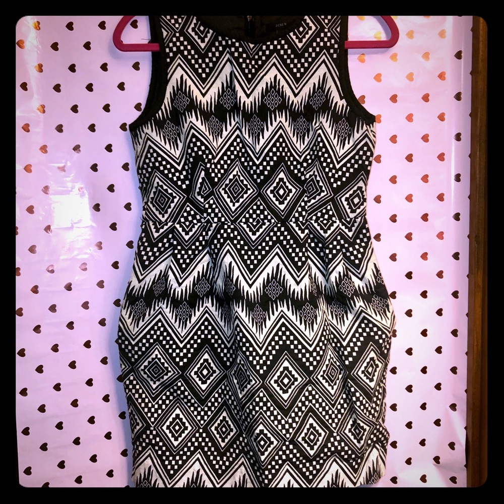 J. Crew Jacquard Geometric Print Petite Dress - Picture 1 of 5